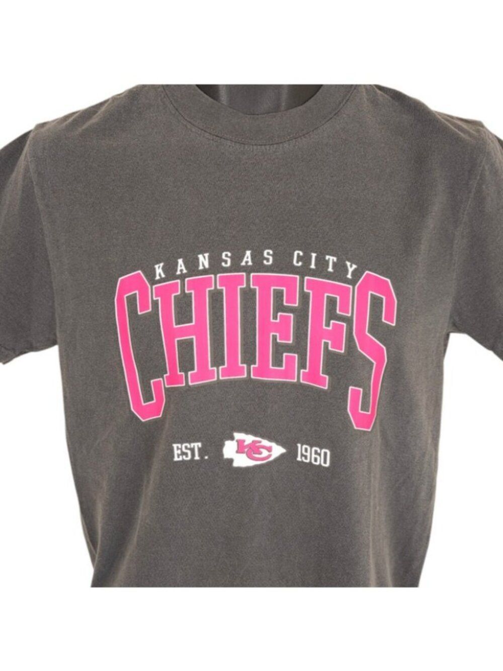 Kansas City Chiefs T Shirt Mens Size Small Gray NFL Football